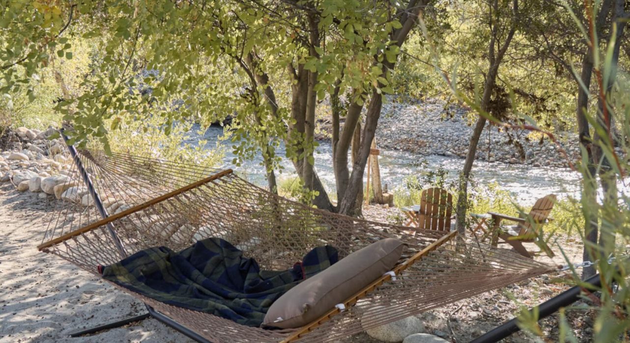 Hammock at backyard riverfront overlooking Tukaway Beach