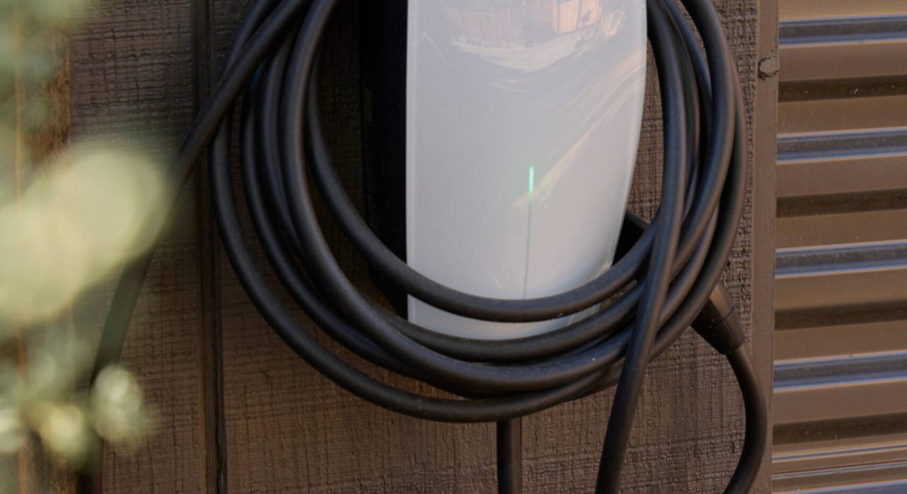 Level 2 Electric Vehicle Charger off the driveway for guest use