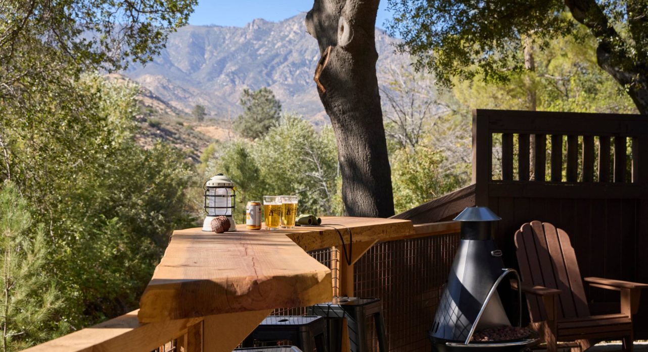 Outdoor Observation Deck with Propane Chiminea
