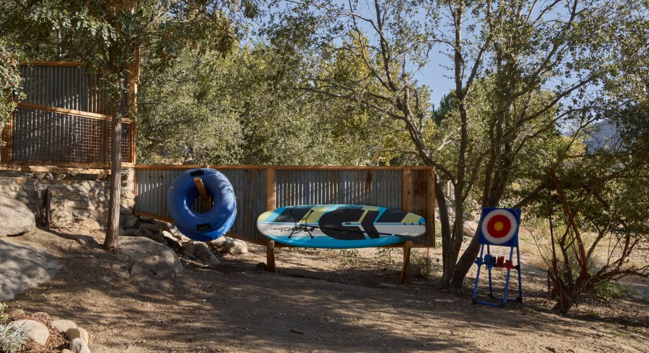 Outdoor equipment provided for Overlook Cabin guests use