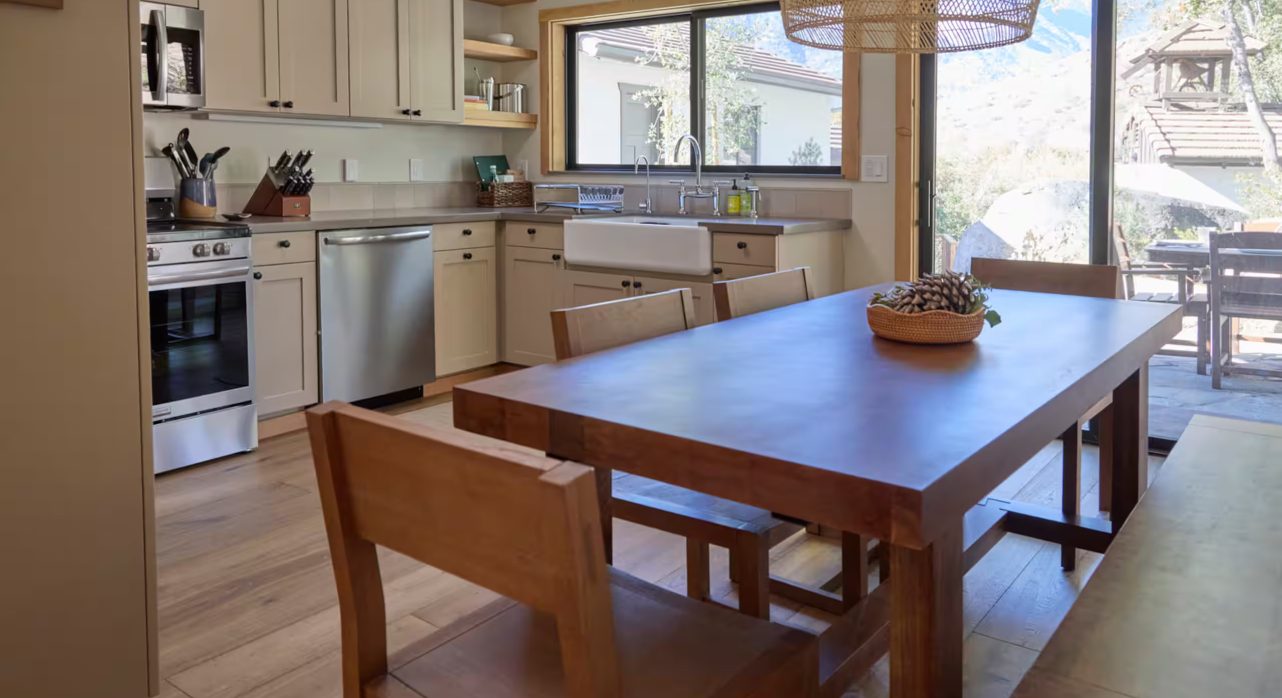 Well appointed modern kitchen overlook
